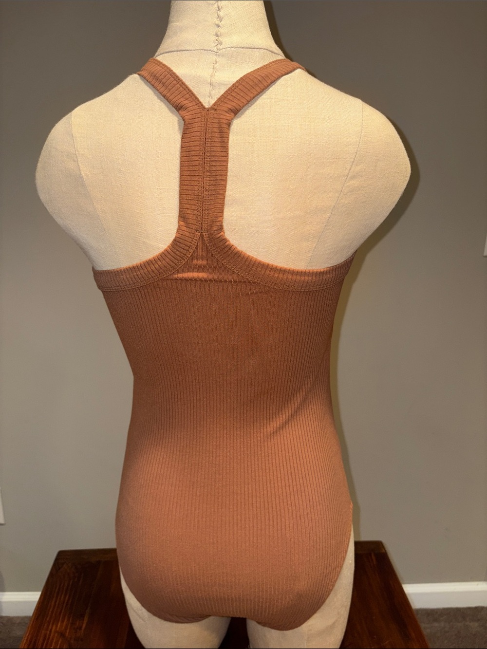 LOFT Ribbed Halter Racerback Bodysuit Size XS - Picture 5 of 10